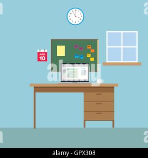 Schreibtisch am Arbeitsplatz Stock Vektor