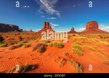 Die einzigartige Landschaft des Monument Valley, Utah, USA. Stockfoto