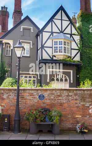 Gedenktafel für die Lincolnshire Rising von 1536, St James Kirche zu schließen, Louth, Lincolnshire, England Stockfoto