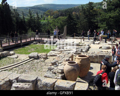 Knossos archäologische Stätte, Minoan, Kreta, Griechenland Stockfoto