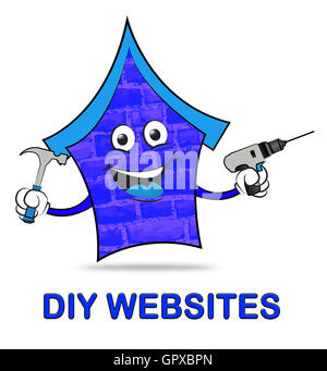 DIY-Websites anzeigt Immobilien und Bau Stockfoto