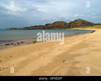 Schönen, einsamen Sandstrand in Kiloran Bay auf der Hebridean Insel Colonsay, Schottland. Stockfoto