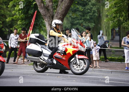 HANOI, VIETNAM - 2. SEPTEMBER: VTV International Cycling Turniers Â?? Tonne Hoa Sen Weltmeisterschaft 2016 auf 2. September 2016 in Hanoi, V Stockfoto