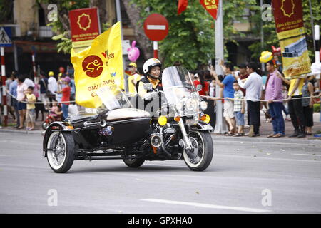 HANOI, VIETNAM - 2. SEPTEMBER: VTV International Cycling Turniers Â?? Tonne Hoa Sen Weltmeisterschaft 2016 auf 2. September 2016 in Hanoi, V Stockfoto