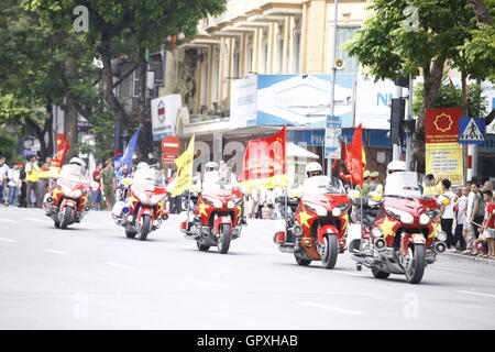 HANOI, VIETNAM - 2. SEPTEMBER: VTV International Cycling Turniers Â?? Tonne Hoa Sen Weltmeisterschaft 2016 auf 2. September 2016 in Hanoi, V Stockfoto