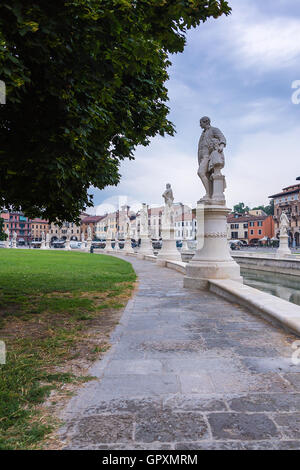 Piazza der Prato della Valle, Padua, Italien. Stockfoto