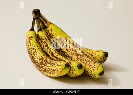 Überreife Bananen (braune Flecken) Stockfoto