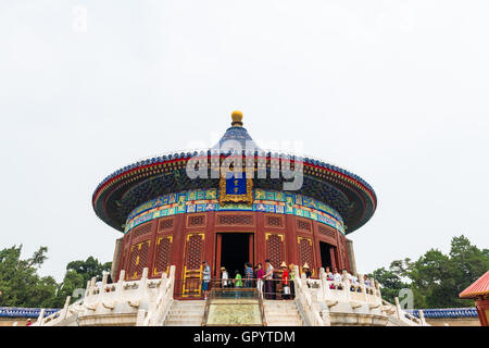 Imperial Gewölbe des Himmels, Temple of Heaven-Komplex, ein kaiserlicher Opferaltar in Peking. UNESCO-Welterbe Stockfoto