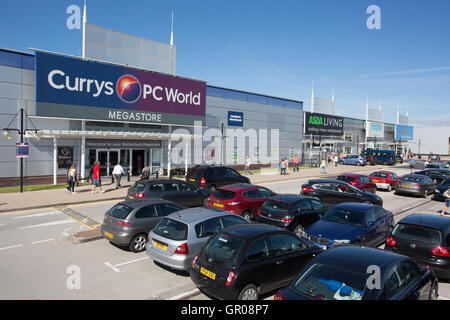 Parkgate shopping Stadion weg Rotherham Stockfoto