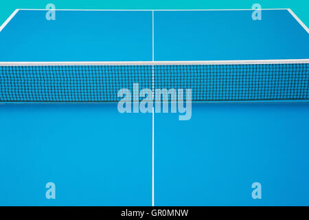 Tischtennis der blauen Farbe, Nahaufnahme Stockfoto