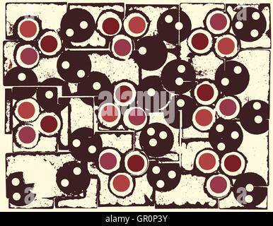 Abstract Grunge Vektor Hintergrund. Handgemachte Farbaufbau von unregelmäßigen geometrischen grafischen Elementen. Stock Vektor