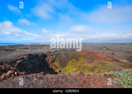 Krater, Stampar, Reykjanes, Reykjavik, Island Stockfoto