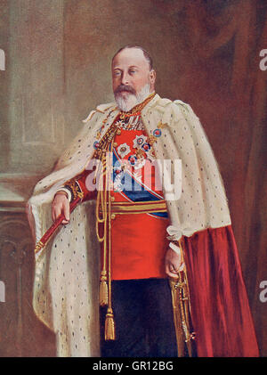 Edward VII, 1841 – 1910.  König des Vereinigten Königreichs und der britischen Besitzungen und Kaiser von Indien. Stockfoto