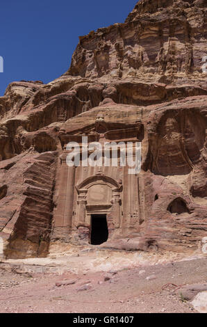 Ruine des Renaissance-Grab in Petra, Jordanien Stockfoto