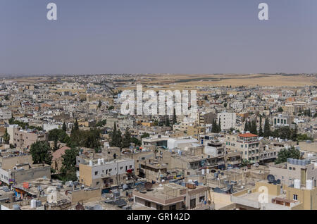 Madaba, Jordanien - 3. Juni 2016: Panoramablick über die Stadt Zentrum von Madaba Stockfoto