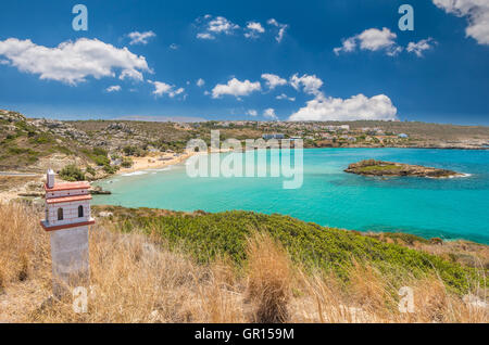 Kalathas Strand, Insel Kreta, Griechenland. Kalatha ist einer der besten Strände in Creta Stockfoto