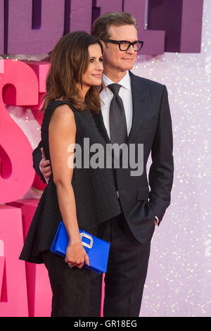 London, UK. 5. September 2016. Livia Giuggioli und Colin Firth. VIP roten Teppich für die Welt-Premiere von dem Film Bridget Jones Baby am Leicester Square in London eingetroffen. Bildnachweis: Bettina Strenske/Alamy Live-Nachrichten Stockfoto