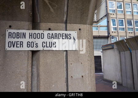 Robin Hood Gardens Wohnanlage in Poplar, erbaut 1972, abgerissen 2017-2019, London, England Vereinigtes Königreich Großbritannien Stockfoto