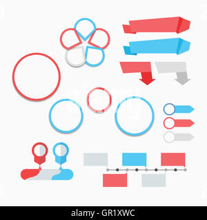 Verschiedene Infografik-Diagramme Stockfoto