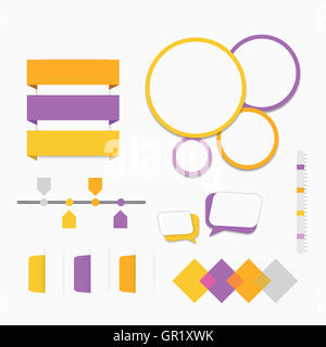 Verschiedene Infografik-Diagramme Stockfoto