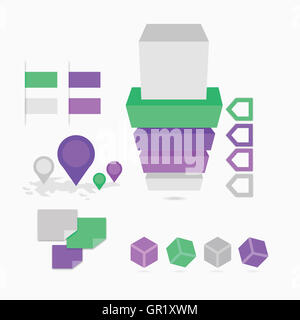 Verschiedene Infografik-Diagramme Stockfoto
