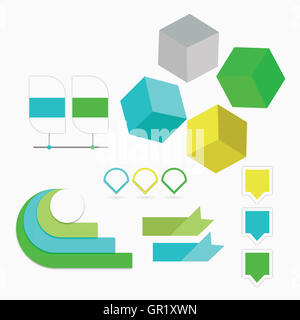 Verschiedene Infografik-Diagramme Stockfoto