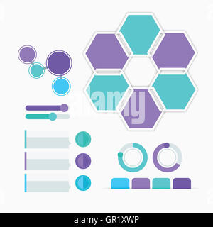 Verschiedene Infografik-Diagramme Stockfoto