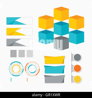 Verschiedene Infografik-Diagramme Stockfoto
