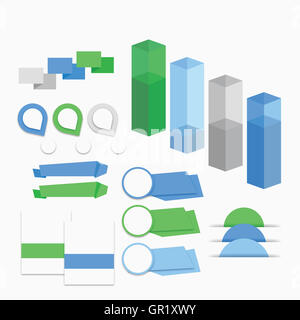 Verschiedene Infografik-Diagramme Stockfoto