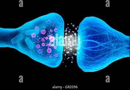Aktiv-Rezeptor Makro anzeigen isoliert auf weiß, medizinische präzise 3D illustration Stockfoto