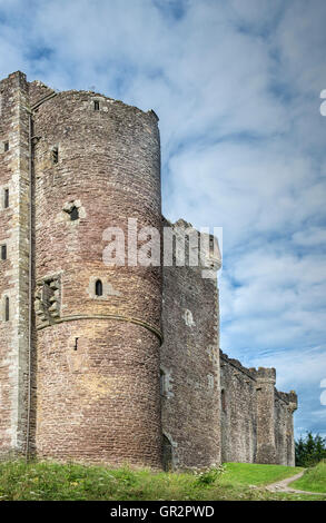 Außenseite der Doune Castle in der Nähe von Stirling in Schottland, bekannt als einem wichtigen Standort für Monty Python und der Heilige Gral Stockfoto