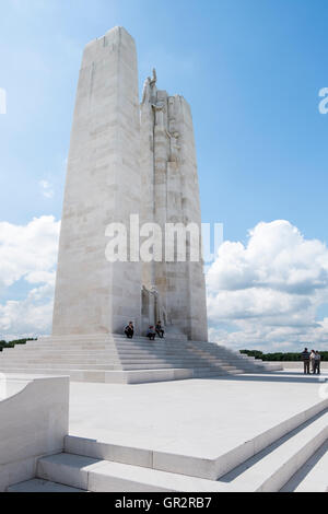 Die Canadian National Vimy Ridge Memorial widmet sich Canadian Expeditionary Force-Mitglieder, die in Frankreich während WW1 gefallen Stockfoto