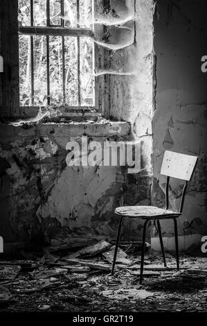 Volterra, Italien - September 2016: Verlassenen psychiatrischen Krankenhaus in Volterra. Es war die Heimat von mehr als 6.000 Geisteskranke aber Stockfoto