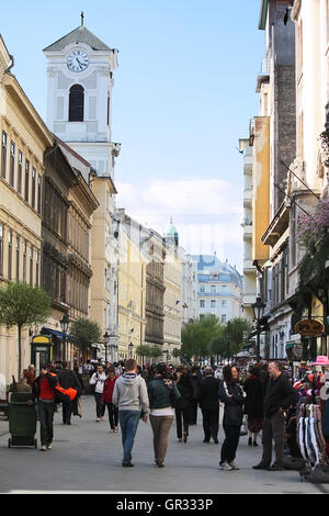 Vaci Straße in Budapest, Ungarn Stockfoto