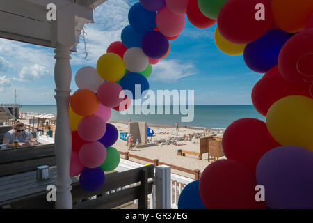 Ostsee und Strand von Selenogradsk im Sommer z. B. Cranz, Gebiet Kaliningrad, Russland Stockfoto