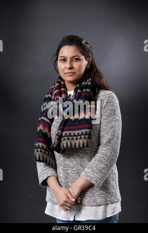 Mehreen Fatima, der pakistanische Künstler und Illustrator, auf dem Edinburgh International Book Festival. Edinburgh, Schottland. 21. August 2016 Stockfoto