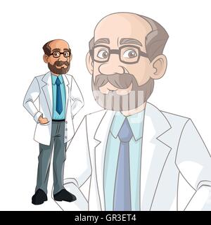 Arzt-Mann-Cartoon-design Stock Vektor