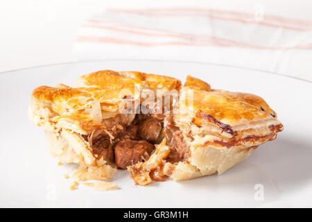 Rindersteak and Kidney Pie Stockfoto