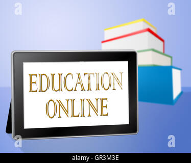 Bildung Online-Angabe-Website und Schulung Stockfoto