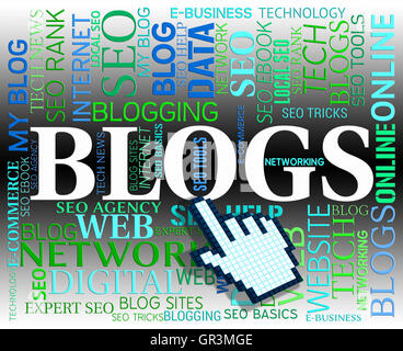 Blogs Wort, die Web Site und Www Stockfoto