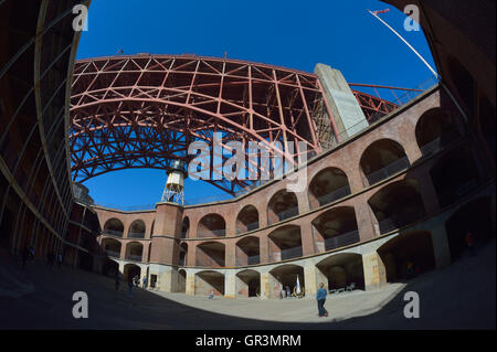 Fort Point und die Golden Gate Bridge, San Francisco CA Stockfoto