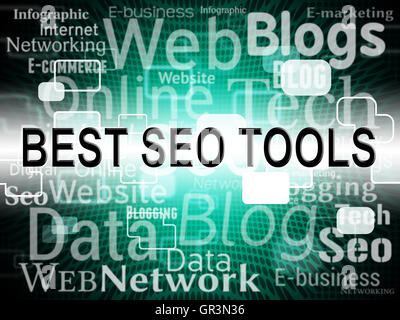 Beste Seo-Tools, d. h. Optimierung der App und Top Stockfoto