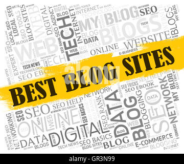 Bester Blog Seiten repräsentieren Weblog Gewinner und Websites Stockfoto