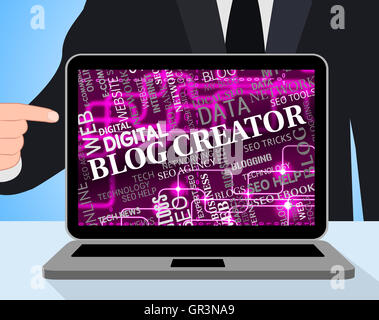 Blog-Creator aus Web-Site und Blogger Stockfoto