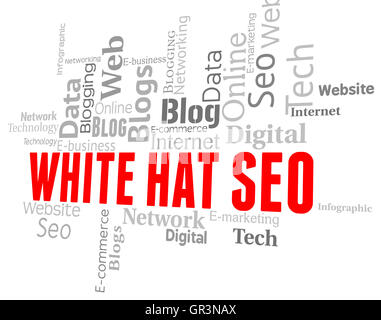 White Hat Seo Angabe Suche Motor und optimieren Stockfoto