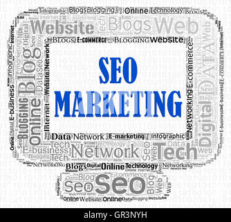 SEO Marketing Sinn Suchmaschine und Pc Stockfoto