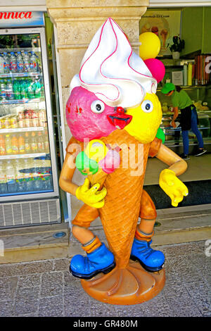 Kroatien-Dubrovnik-Souvenir-Geschenk-Shop kroatischen Eis Stockfoto