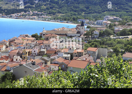 Baska, Insel Krk, Kroatien, Europa Stockfoto