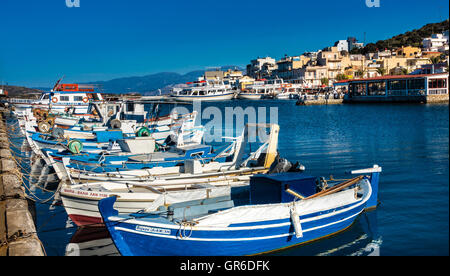 Angelboote/Fischerboote auf Kreta Stockfoto