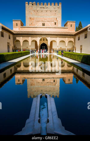 Granada, Spanien - 24. März 2008 - The Generalife Gärten der Alhambra-Palast in Granada, Andalusien Provinz, Spanien Stockfoto